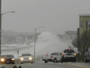30+ Foot Waves in Lynn Beach, Massachusetts. Hurricane Sandy hits Massachusetts
