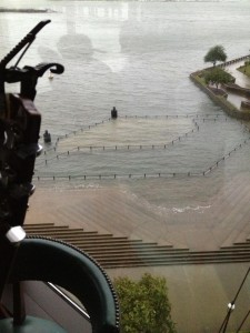 Norfolk Virginia's Waterside is flooded due to Hurricane Sandy