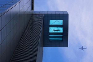 glass bottom swimming pool