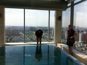 glass bottom view