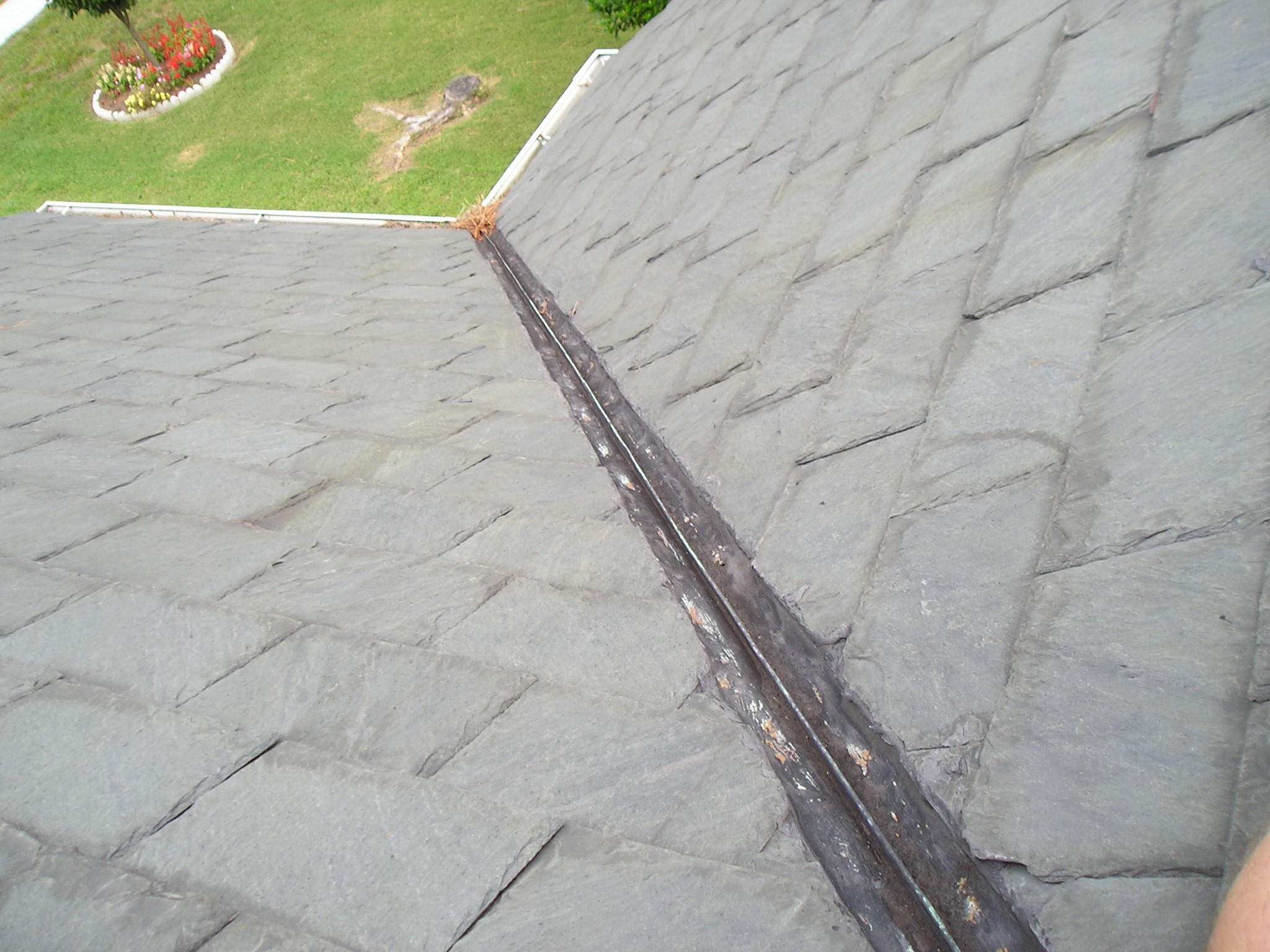 leaking valley on slate roof